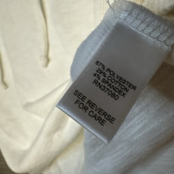 Cato‎ Womens Large Tank Stripped Collar V Neck White With Tie Beachy - Picture 4 of 6